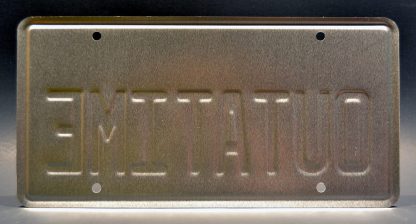 DeLorean Time Machine OUTATIME License Plate | VisitHillValley.com